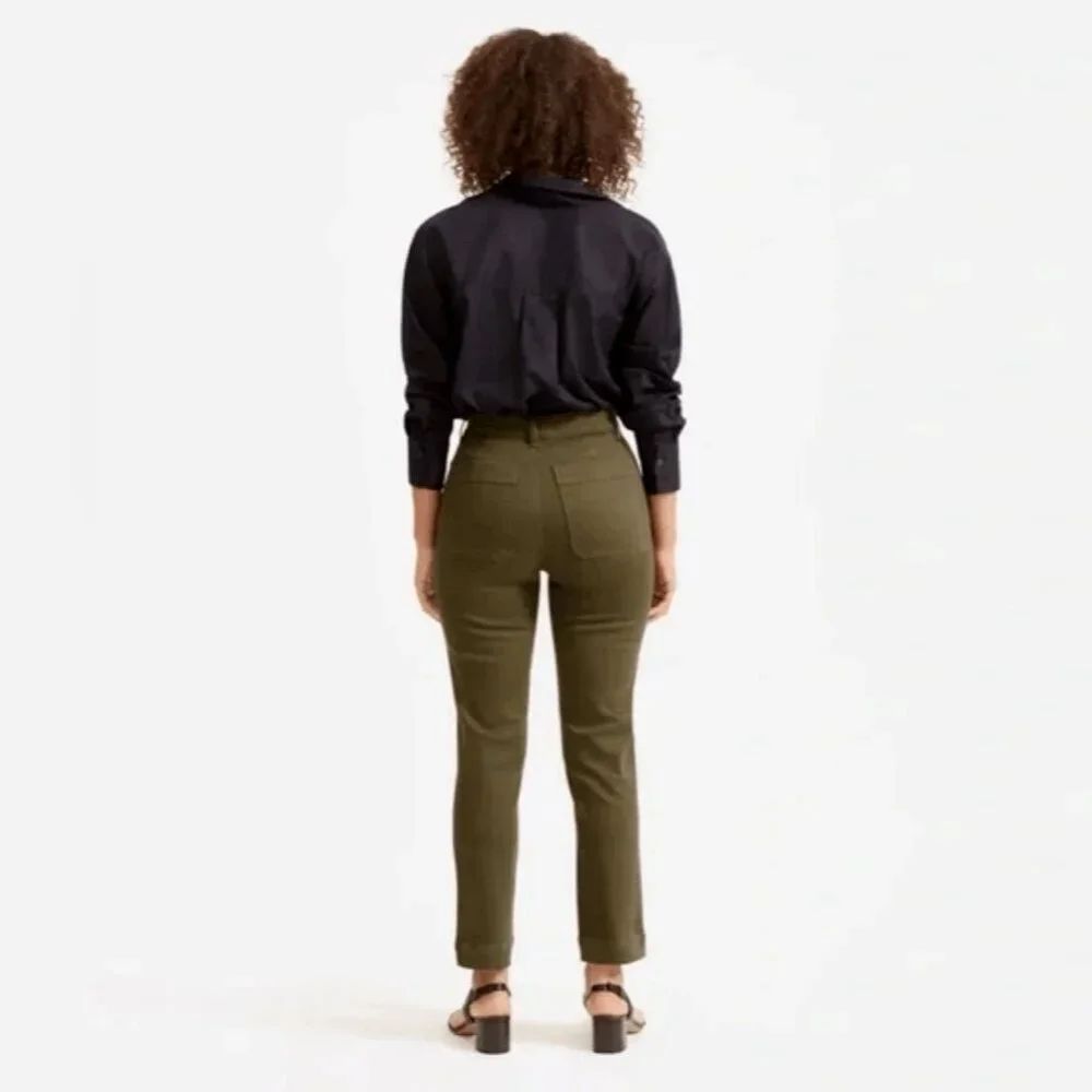 Everlane Slim Leg Crop 2 Lunar Green - Picture 2 of 8